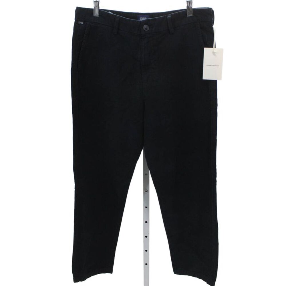 Citizens of Humanity Mens Chino Pants Black Cotton Blend Size 32